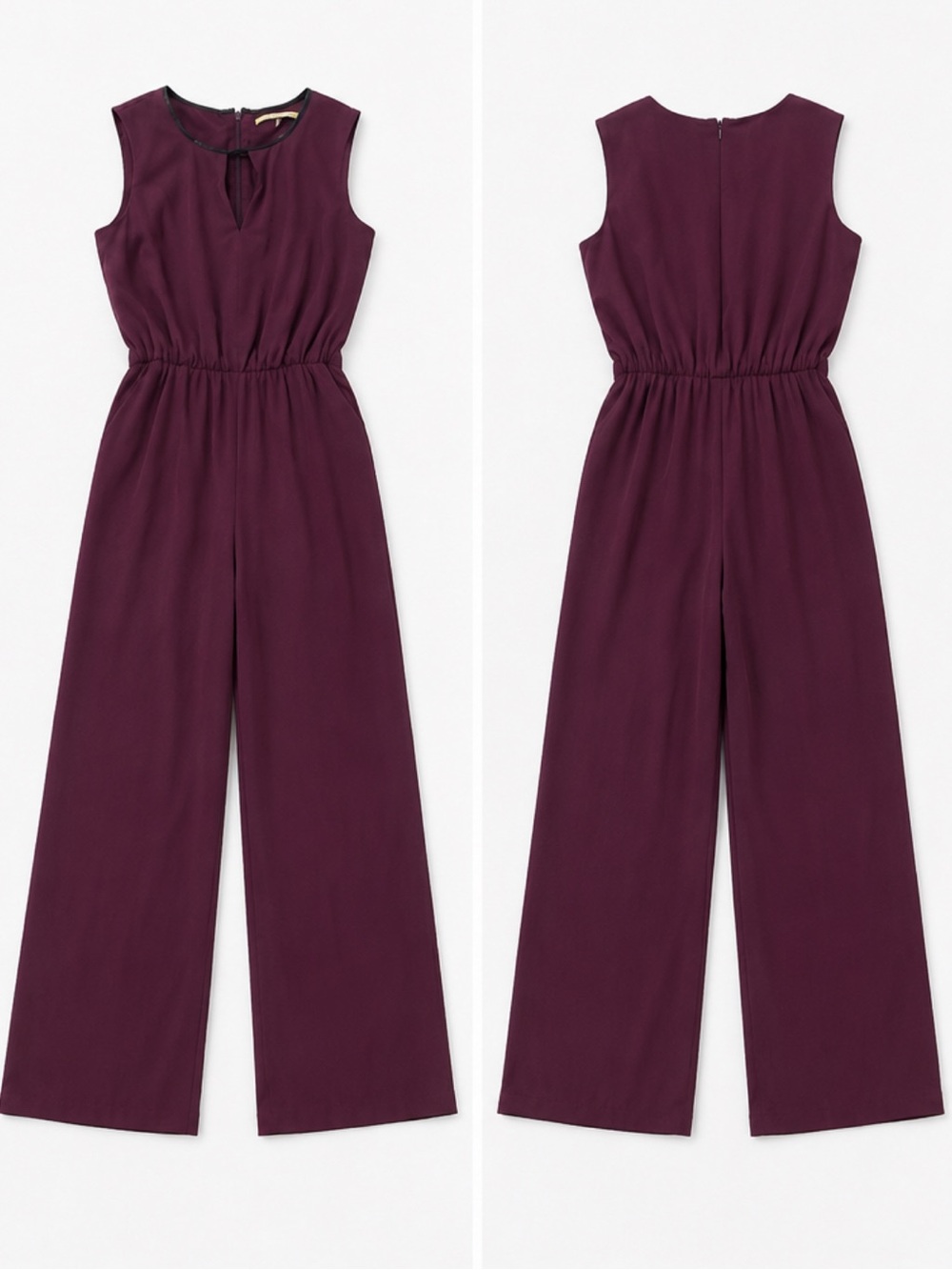Gianni Bini Sleeveless Wide-Leg Jumpsuit in Plum